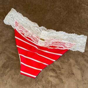 Beach Bunny Women's Skimpy Lady Lace Striped Bikini Bottoms